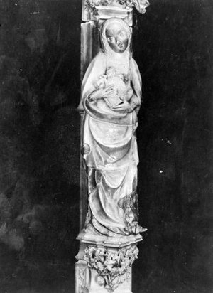 Reproducció de la fotografia d'un fragment del retaule major de la catedral de Tarragona