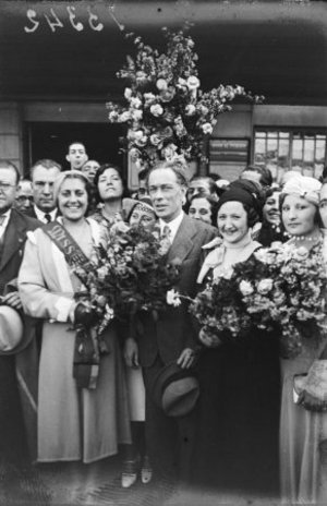 Recepció a l'Ajuntament de Remedios Guzmán Miss Múrcia 1933