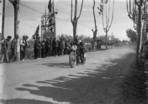 Pilot disputant el Gran Premi d'Europa de motociclisme al circuit de la Diagonal,