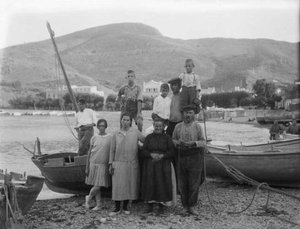 Família de pescadors, a Portbou
