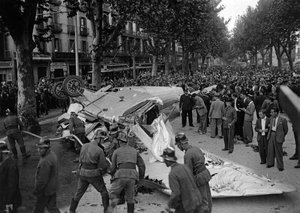 Accident d'aviació a Les Rambles de Barcelona