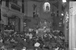Missa pontifical oficiada pel bisbe de Barcelona amb motiu de la celebració de les Noces d'Argent de l'Associació Bonanova, a Barcelona