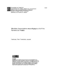 Memòria d'excavacions arqueològiques a la Vil·la Romana de Vilauba