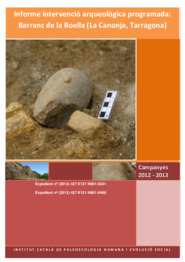 Intervenció arqueològica programada: Barranc de la Boella.