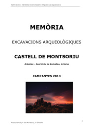 Memòria. Excavacions arqueològiques al Castell de Montsoriu