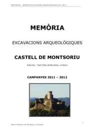 Memòria. Excavacions al Castell de Montsoriu.