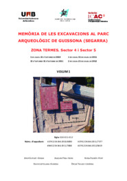 Memòria de les excavacions al Parc Arqueològic de Guissona. Zona Termes, Sector 4 i 5.