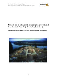 Memòria de la intervenció arqueològica preventiva al Castellot de la Roca Roja