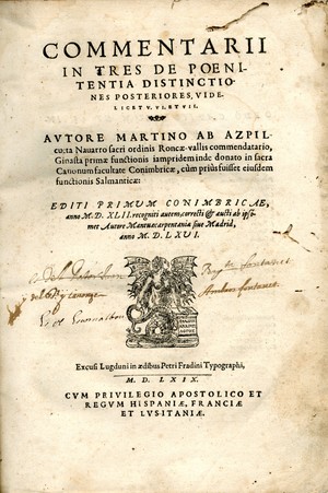 Commentarii in tres de poenitentia distinctiones posteriores videlicet V. VI. et VII