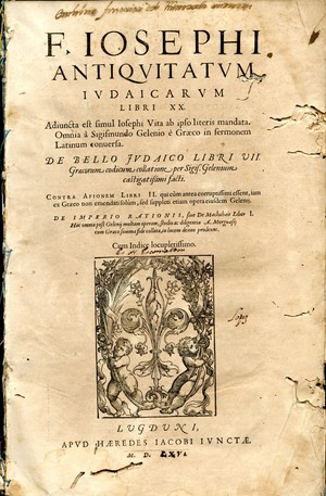 F. Iosephi Antiquitatum Iudaicarum libri 20