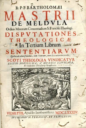 R.P.F. Bartholomaei Mastrii de Medula... Disputationes theologicae in primum [-quartum] librum sententiarum