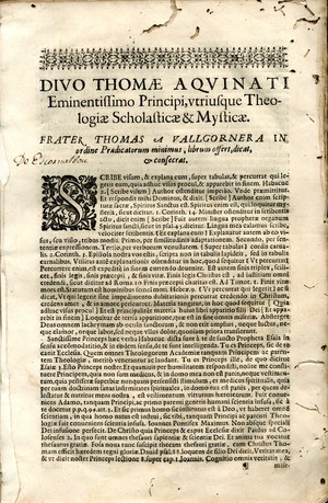 Mystica theologia diui Thomae, vtriusq. theologiae scholasticae & mysticae principis