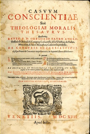 Casuum conscientiae, siuè Theologiae moralis thesaurus