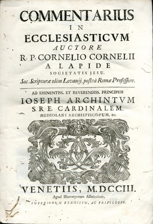 Commentarius in Ecclesiasticum