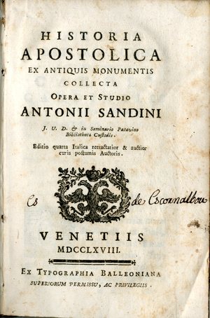 Historia apostolica ex antiquis monumentis collecta