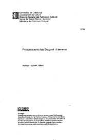 Prospeccions rius Brugent i Llèmena