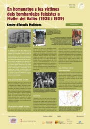 En homenatge a les víctimes dels bombardejos feixistes a Mollet del Vallès (1938-1939)