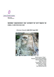 Memòria Arqueològica del Jaciment de Sant Miquel de Sorba