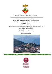 Memòria de la intervenció arqueològica efectuada al Castell de Puig-reig