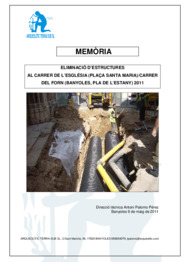 Memòria: Eliminació d'estructures al Carrer de l'Església (plaça Santa Maria), Carrer del Forn
