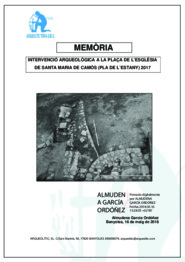 Intervenció arqueològica a la Plaça de l'Església de Santa Maria de Camós