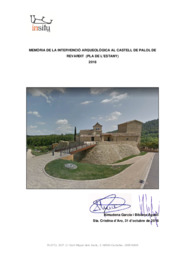 Memòria de la intervenció arqueològica al Castell de Palol de Revardit