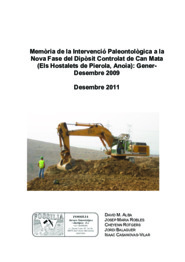 Memòria de la intervenció paleontològica a la Nova Fase del Dipòsit Controlat de Can Mata: Gener-Desembre 2009