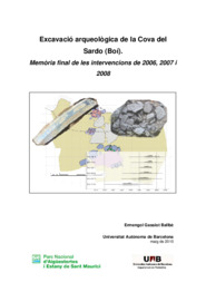 Memòria final de les intervencions de 2006, 2007 i 2008. Excavació arqueològica de la Cova del Sardo