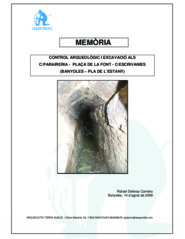 Memòria: control arqueològic i excavació als C/Paraireria- Plaça de la Font i C/Escrivanies