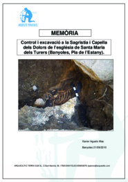 Memòria: control i excavació a la Sagristia i Capella dels Dolors de l'Església de Santa Maria Dels Turers