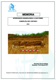 Memòria intervenció arqueològica a Can Fonso
