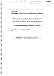 Xarxa de distribució secundària reg Segarra-Garriga