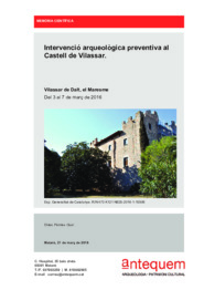 Intervenció arqueològica preventiva al Castell de Vilassar