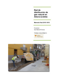 Red de disitribución de gas natural en Aitona (Lleida). Memoria final 2015-2016