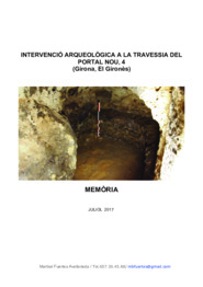 Intervenció arqueològica a la Travessia del Portal Nou, 4. Memòria