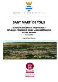 Sant Martí de Tous. Revisió de l'inventari arqueològic i estudi del poblament des de la prehistòria fins a l'edat mitjana