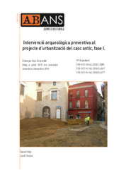 Intervenció arqueològica preventiva al projecte d'urbanització del casc antic, fase I