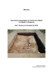 Memòria. Intervenció arqueològica al Tossal de la Ràpita