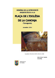Memòria de la intervenció arqueològica a la Plaça de l'Església de la Canonja