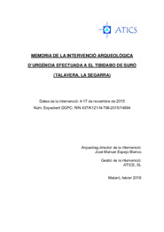 Memòria de la intervenció arqueològica efectuada a el Tibidabo de Suró