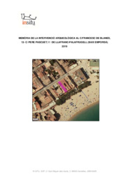 Memòria de la intervenció arqueològica al c/ Francesc de Blanes, 12 c/ Pere Pascuet, 11 de Llafranc-Palafrugell