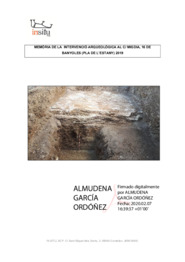 Memòria de la intervenció arqueològica al c/Migdia, 16 de Banyoles