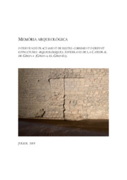Memòria arqueològica intervenció tractament de restes- cobriments indefinit estructures arqueològiques, soterranis de la catedral de Girona