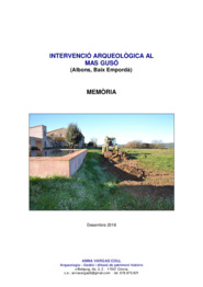 Memòria intervenció arqueològica al Mas Gusó