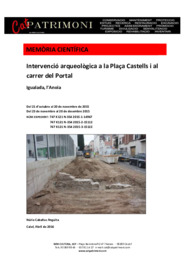 Intervenció arqueològica a la Plaça Castells i al carrer del Portal