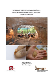 Memòria d'intervenció arqueològica cova de les Teixoneres