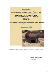 Memòria intervenció arqueològica al Castell d’Aitona