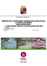 Memòria de la intervenció arqueològica realitzada al Castell de Berga