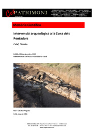 Intervenció arqueològica a la Zona dels Rentadors