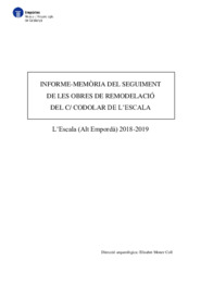 Informe-Memòria del seguiment de les obres de remodelació del C/ Codolar de l'Escala